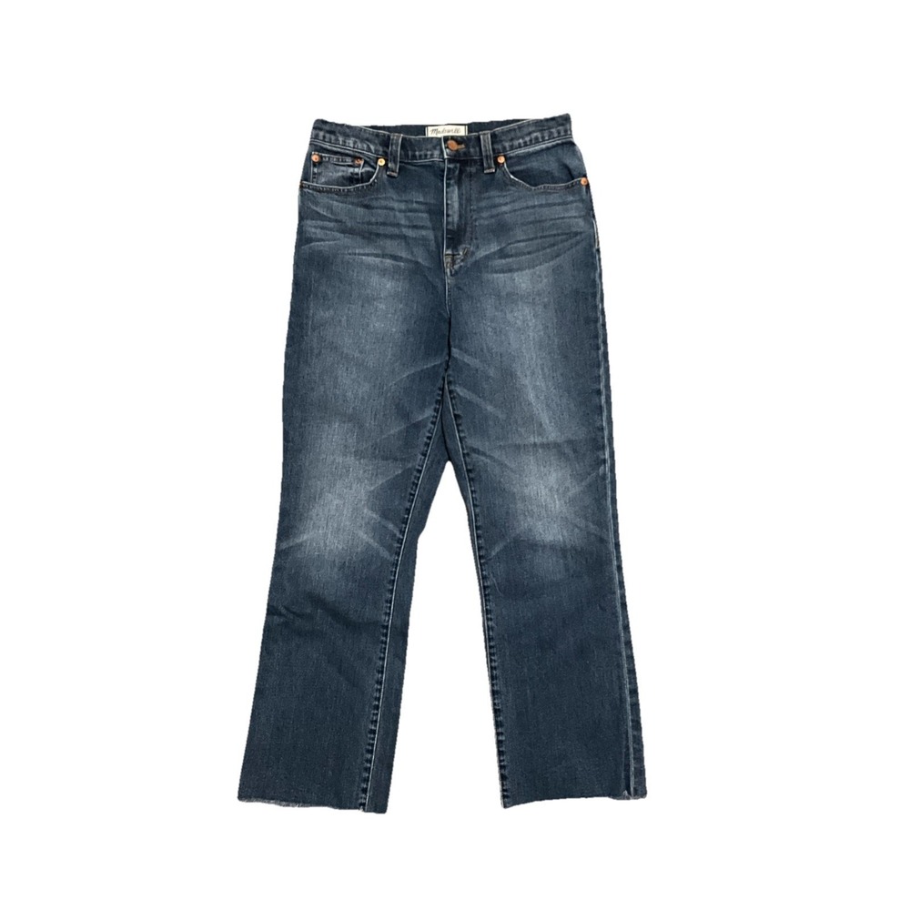 Madewell Cali High‎ Rise Straight Crop Denim Jeans Womens Size 28 Raw Hem Casual